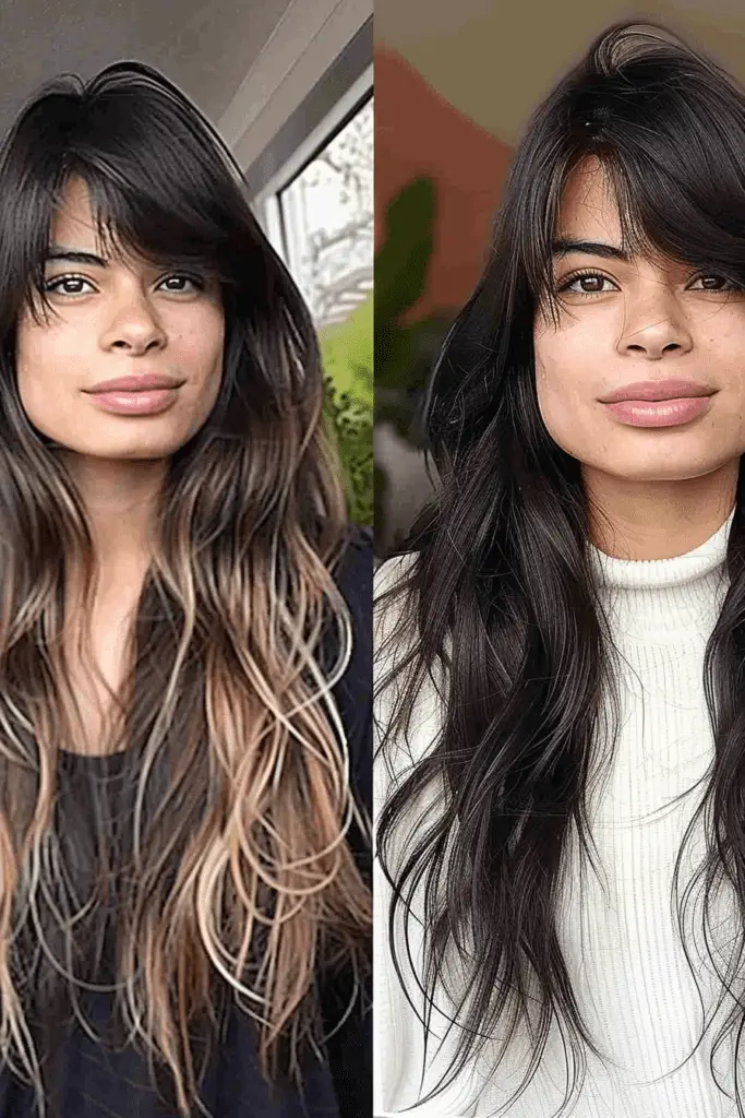 Amazing Thick Long Hair with Wispy Fringe for fine haired ladies