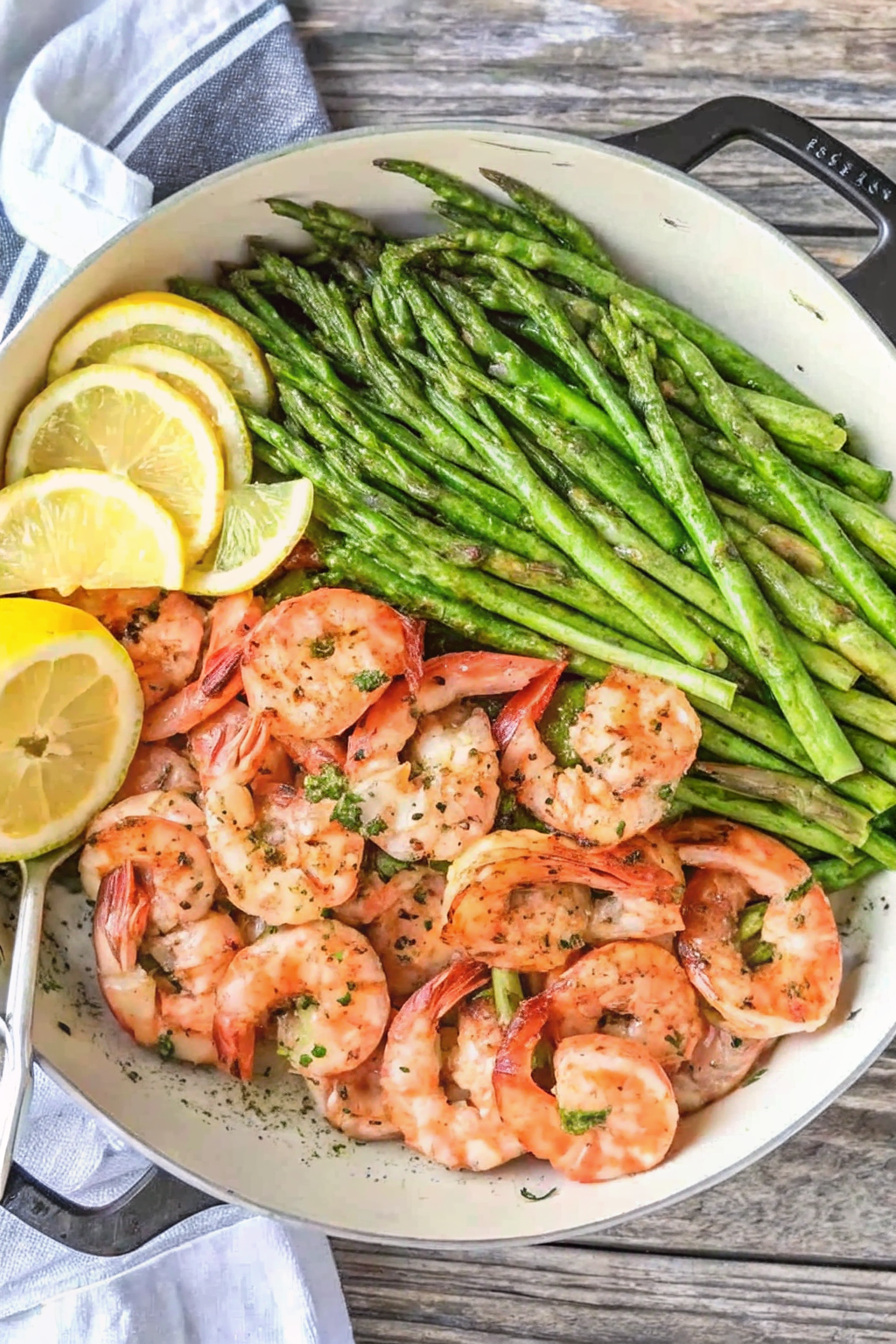 Lemon Garlic Butter Shrimp with Asparagus