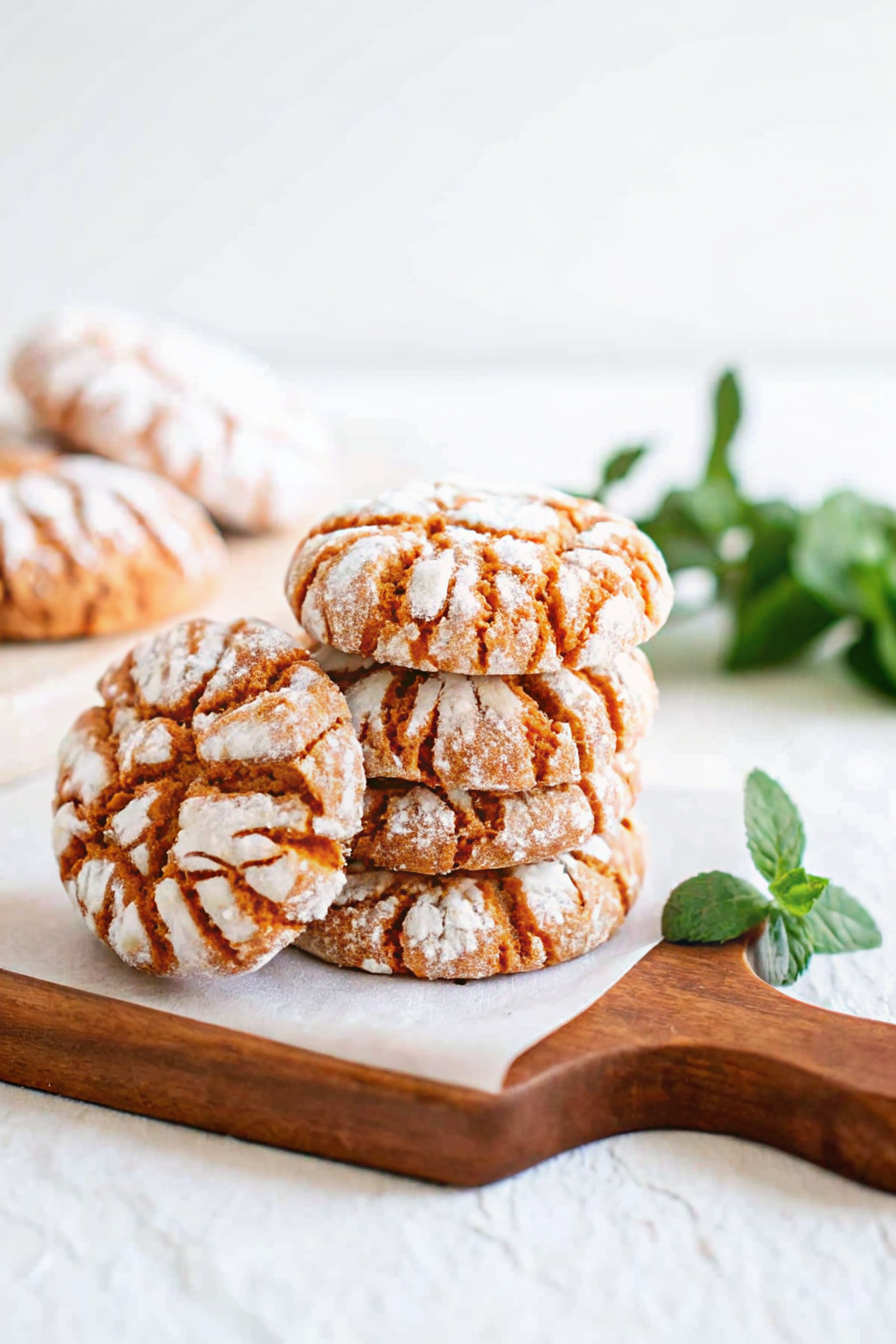 Thai Tea Mochi Crinkle Cookies
